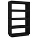 Bibliotecă/Separator cameră, negru 80x35x135 cm, lemn masiv pin - WALTI WALTI