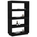 Bibliotecă/Separator cameră, negru 80x35x135 cm, lemn masiv pin - WALTI WALTI