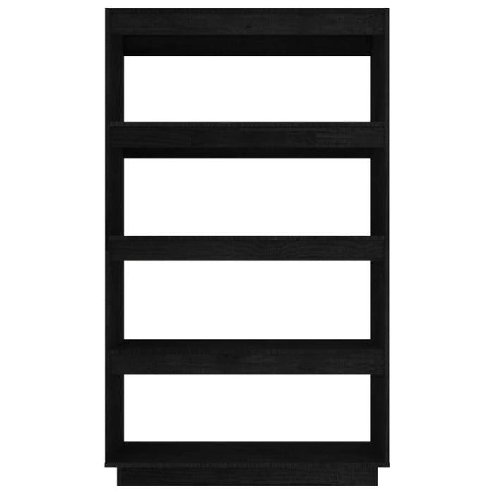 Bibliotecă/Separator cameră, negru 80x35x135 cm, lemn masiv pin - WALTI WALTI