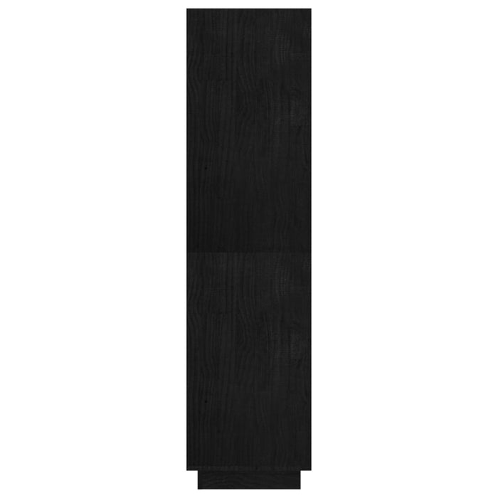Bibliotecă/Separator cameră, negru 80x35x135 cm, lemn masiv pin - WALTI WALTI