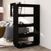Bibliotecă/Separator cameră, negru 80x35x135 cm, lemn masiv pin - WALTI WALTI