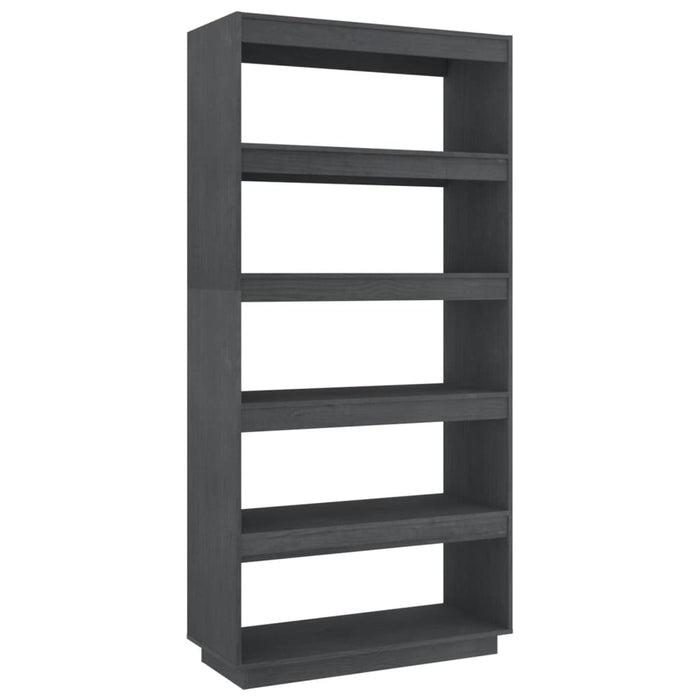 Bibliotecă/Separator cameră, gri, 80x35x167 cm, lemn masiv pin - WALTI WALTI