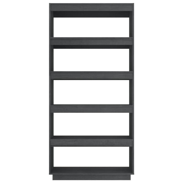 Bibliotecă/Separator cameră, gri, 80x35x167 cm, lemn masiv pin - WALTI WALTI