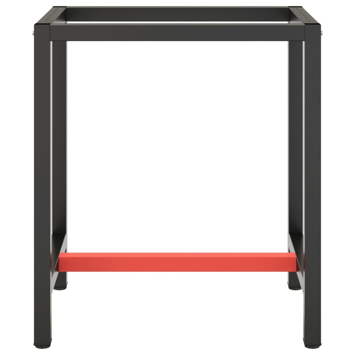 Cadru banc de lucru, negru mat/roșu mat, 70x50x79 cm, metal - WALTI WALTI
