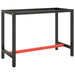 Cadru banc de lucru, negru mat/roșu mat, 110x50x79 cm, metal - WALTI WALTI