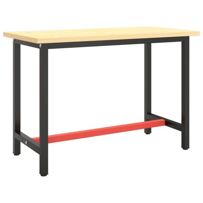 Cadru banc de lucru, negru mat/roșu mat, 110x50x79 cm, metal - WALTI WALTI