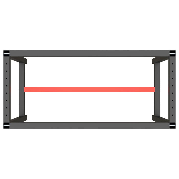 Cadru banc de lucru, negru mat/roșu mat, 110x50x79 cm, metal - WALTI WALTI