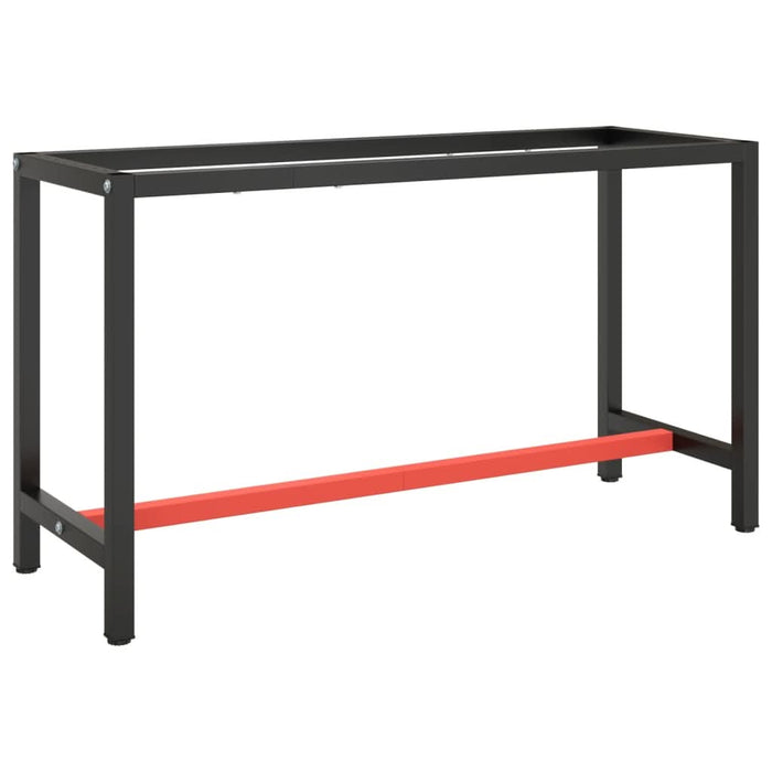 Cadru banc de lucru, negru mat/roșu mat, 140x50x79 cm, metal - WALTI WALTI
