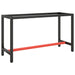 Cadru banc de lucru, negru mat/roșu mat, 140x50x79 cm, metal - WALTI WALTI