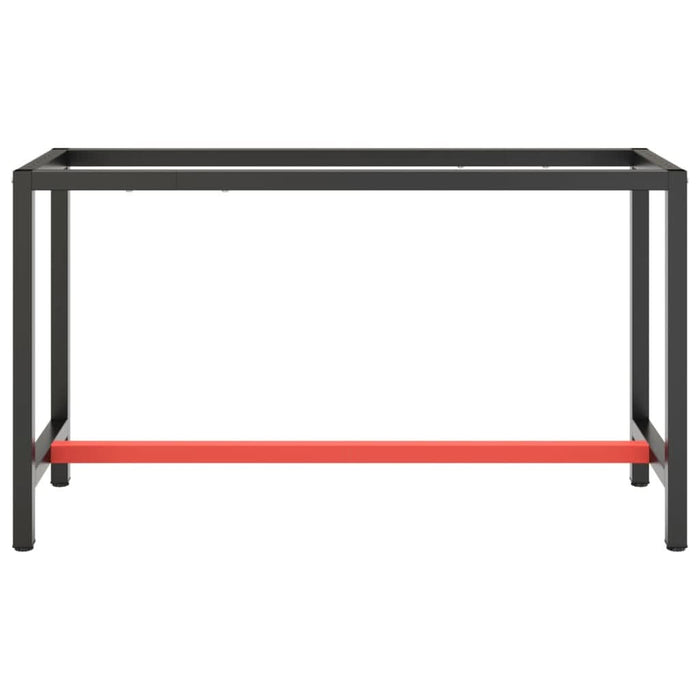 Cadru banc de lucru, negru mat/roșu mat, 140x50x79 cm, metal - WALTI WALTI