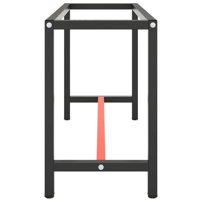 Cadru banc de lucru, negru mat/roșu mat, 140x50x79 cm, metal - WALTI WALTI