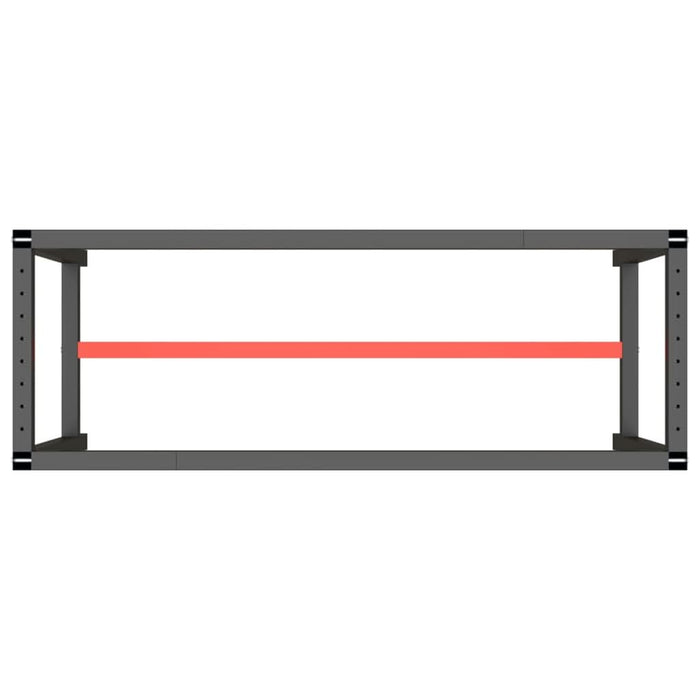 Cadru banc de lucru, negru mat/roșu mat, 140x50x79 cm, metal - WALTI WALTI