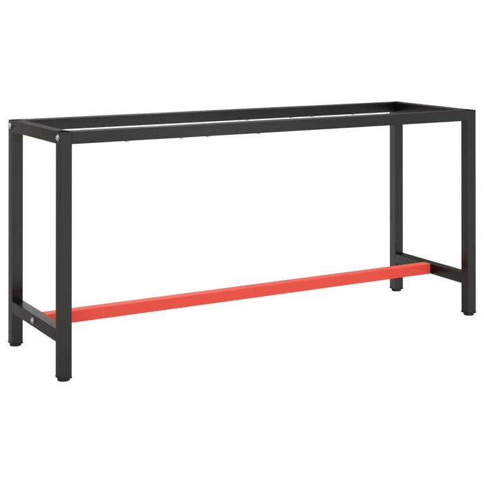 Cadru banc de lucru, negru mat/roșu mat, 170x50x79 cm, metal - WALTI WALTI