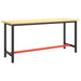 Cadru banc de lucru, negru mat/roșu mat, 170x50x79 cm, metal - WALTI WALTI