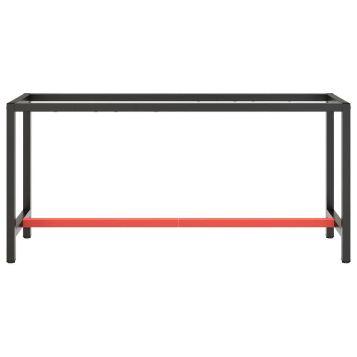 Cadru banc de lucru, negru mat/roșu mat, 170x50x79 cm, metal - WALTI WALTI