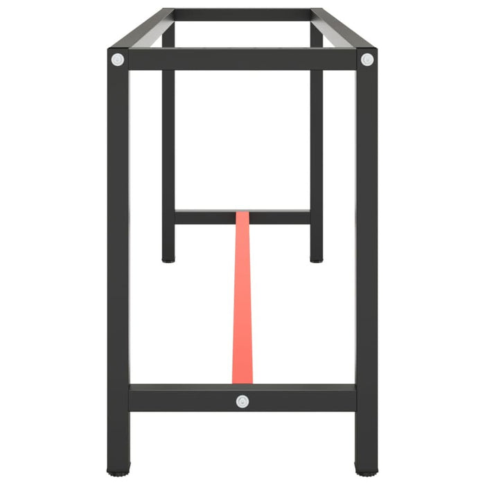 Cadru banc de lucru, negru mat/roșu mat, 170x50x79 cm, metal - WALTI WALTI