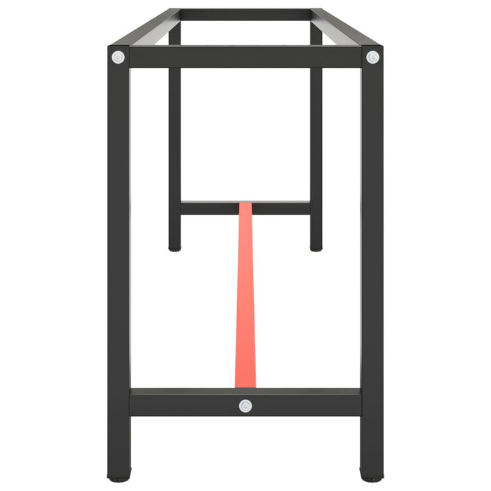 Cadru banc de lucru, negru mat/roșu mat, 190x50x79 cm, metal - WALTI WALTI