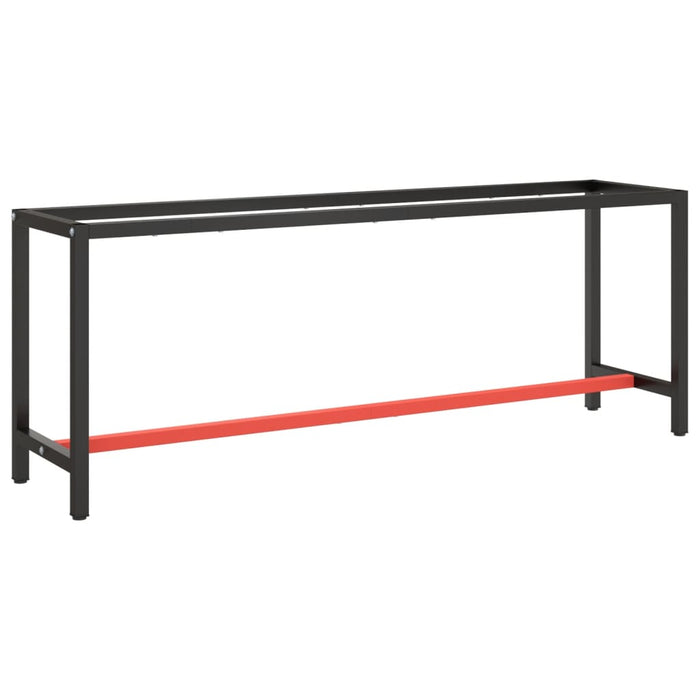 Cadru banc de lucru, negru mat/roșu mat, 210x50x79 cm, metal - WALTI WALTI