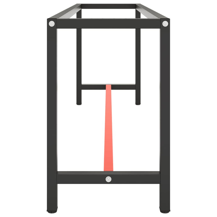 Cadru banc de lucru, negru mat/roșu mat, 210x50x79 cm, metal - WALTI WALTI
