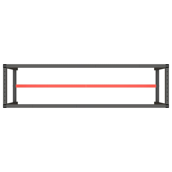 Cadru banc de lucru, negru mat/roșu mat, 210x50x79 cm, metal - WALTI WALTI