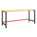 Cadru banc de lucru, negru mat/roșu mat, 180x57x79 cm, metal - WALTI WALTI