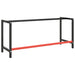 Cadru banc de lucru, negru mat/roșu mat, 180x57x79 cm, metal - WALTI WALTI