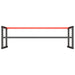 Cadru banc de lucru, negru mat/roșu mat, 180x57x79 cm, metal - WALTI WALTI