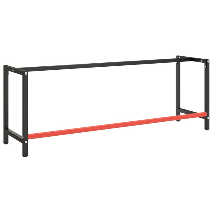 Cadru banc de lucru, negru mat/roșu mat, 220x57x79 cm, metal - WALTI WALTI