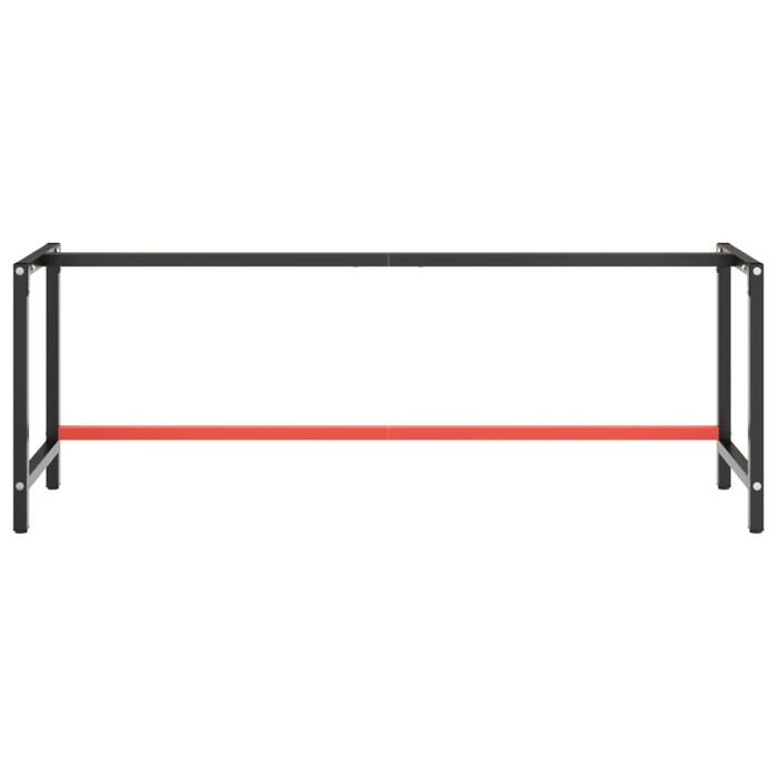 Cadru banc de lucru, negru mat/roșu mat, 220x57x79 cm, metal - WALTI WALTI