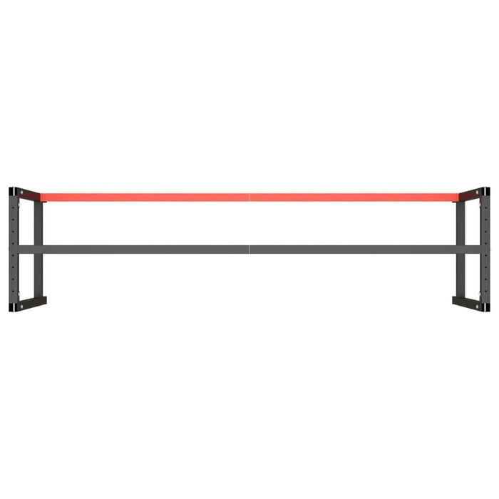 Cadru banc de lucru, negru mat/roșu mat, 220x57x79 cm, metal - WALTI WALTI