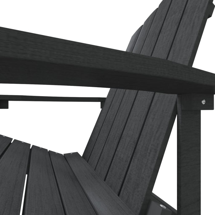 Scaun de grădină Adirondack, antracit, HDPE - WALTI WALTI