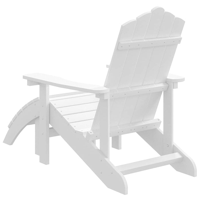Scaun de grădină Adirondack cu suport pentru picioare alb HDPE - WALTI WALTI