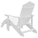 Scaun de grădină Adirondack cu suport pentru picioare alb HDPE - WALTI WALTI
