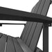 Scaun de grădină Adirondack cu suport picioare, antracit, HDPE - WALTI WALTI