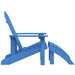 Scaun grădină Adirondack, suport picioare, albastru aqua, HDPE - WALTI WALTI