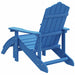 Scaun grădină Adirondack, suport picioare, albastru aqua, HDPE - WALTI WALTI