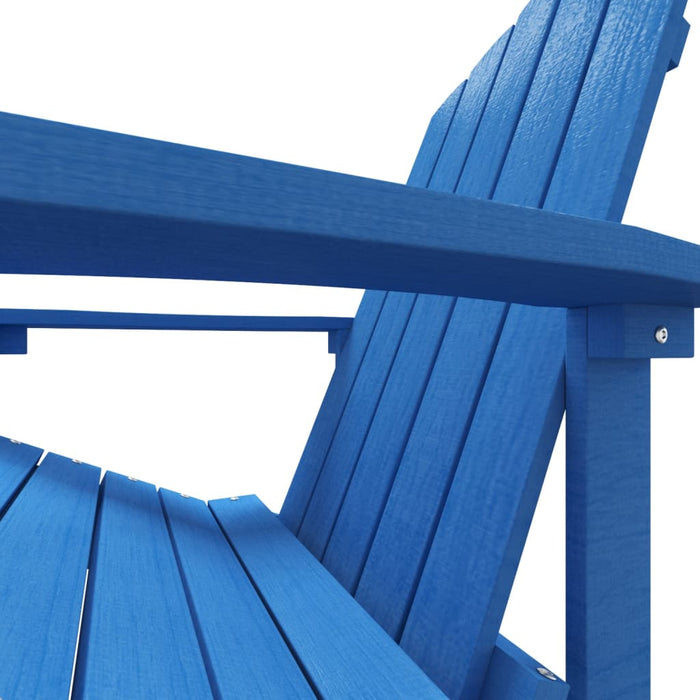 Scaun grădină Adirondack, suport picioare, albastru aqua, HDPE - WALTI WALTI