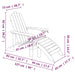 Scaun grădină Adirondack, suport picioare, albastru aqua, HDPE - WALTI WALTI