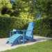 Scaun grădină Adirondack, suport picioare, albastru aqua, HDPE - WALTI WALTI