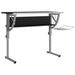 Birou Craft negru & gri 110x53x(58-87) cm lemn prelucrat & oțel - WALTI WALTI