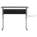 Birou Craft negru & gri 110x53x(58-87) cm lemn prelucrat & oțel - WALTI WALTI