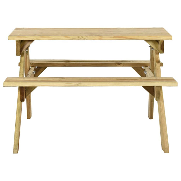Masă de picnic cu bănci, 110x123x73 cm, lemn de pin tratat - WALTI WALTI