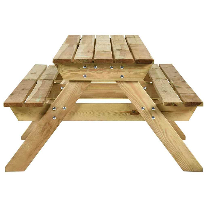 Masă de picnic cu bănci, 220x122x72 cm, lemn de pin tratat - WALTI WALTI