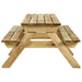 Masă de picnic cu bănci, 220x122x72 cm, lemn de pin tratat - WALTI WALTI