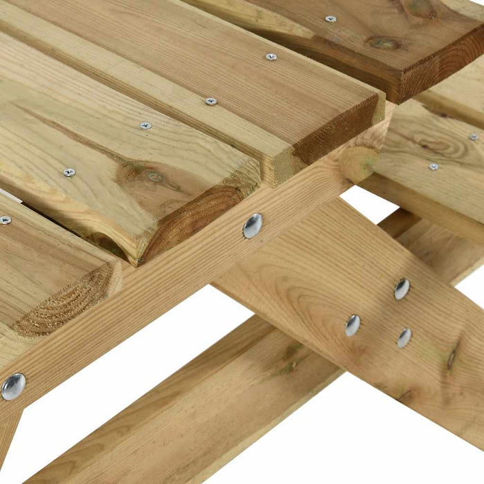 Masă de picnic cu bănci, 220x122x72 cm, lemn de pin tratat - WALTI WALTI