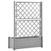 Jardinieră de grădină cu spalier, gri piatră, 100x43x142, PP - WALTI WALTI