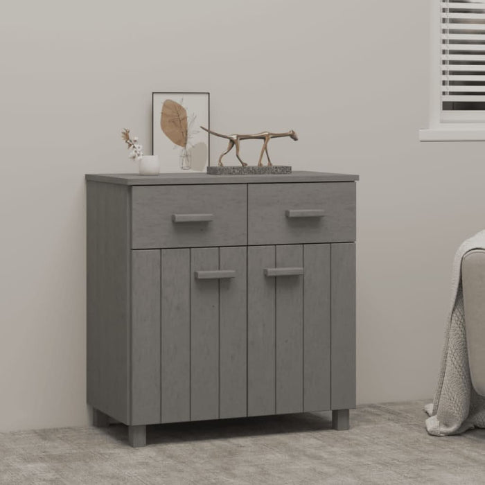 Servantă „HAMAR”, gri deschis, 79x40x80 cm, lemn masiv pin - WALTI WALTI