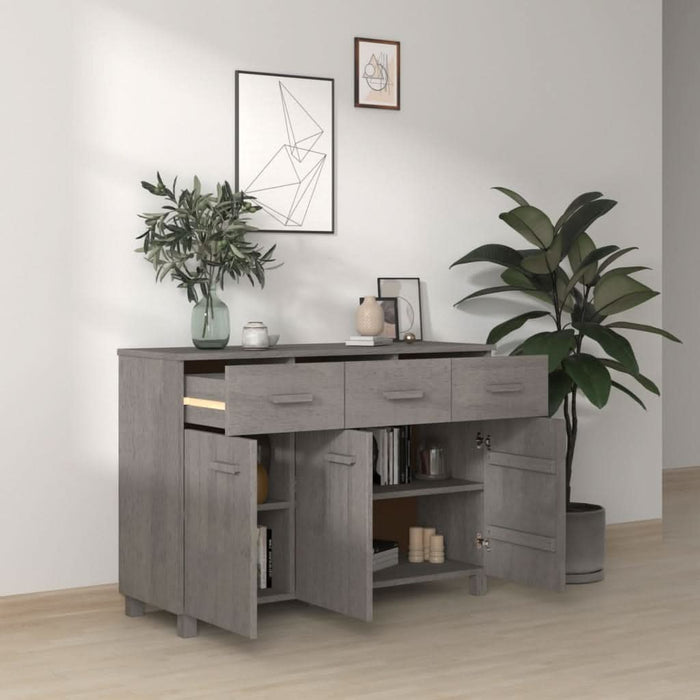 Servantă „HAMAR”, gri deschis, 113x40x80 cm, lemn masiv pin - WALTI WALTI