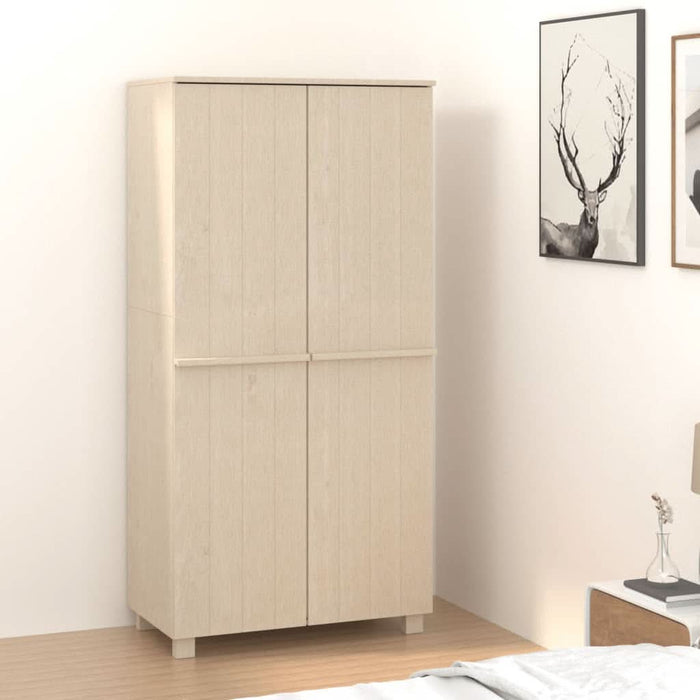 Dulap haine „HAMAR” maro miere 89x50x180 cm, lemn masiv de pin - WALTI WALTI