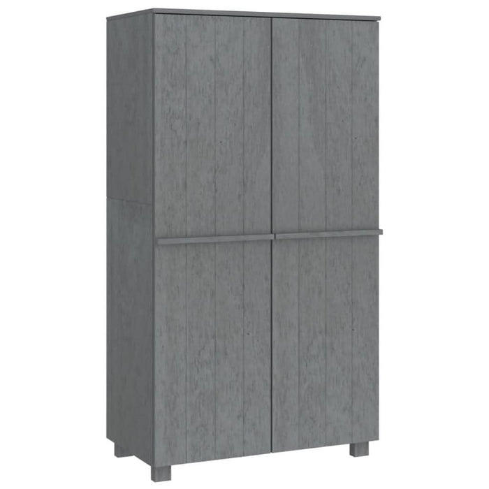 Dulap haine „HAMAR” gri închis 89x50x180 cm, lemn masiv de pin - WALTI WALTI
